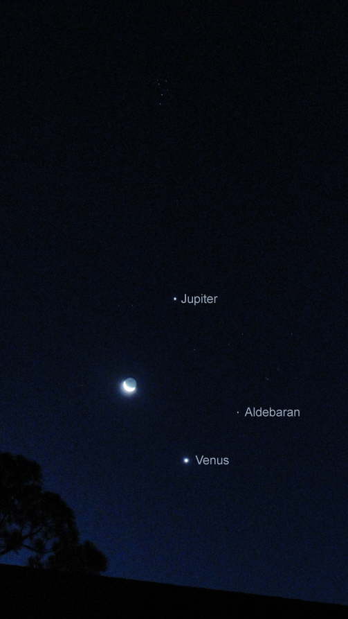 Mond und Jupiter
