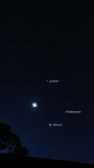 Mond und Jupiter